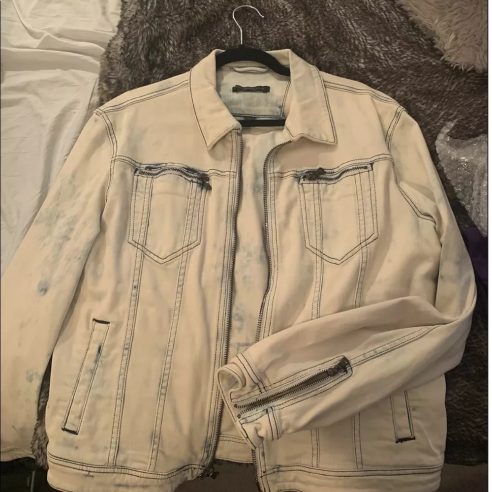 John Varvatos Whitewashed Denium Jacket